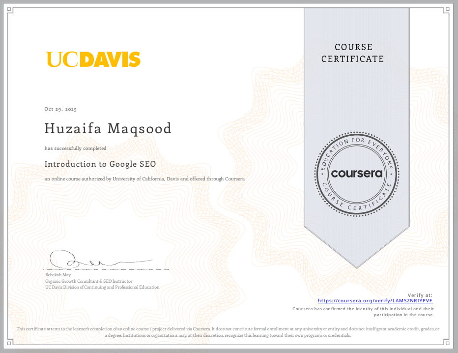 Introduction to Google SEO